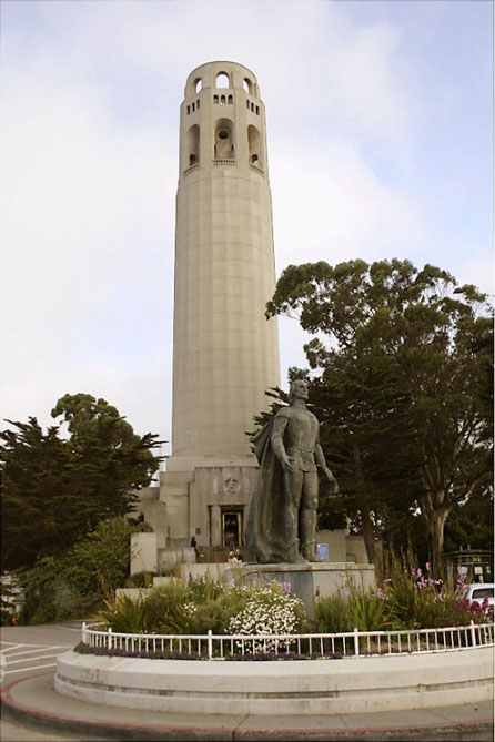 Ponto Turístico Coit Tower em São Francisco