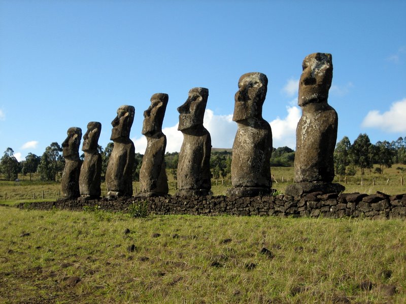 Ponto Turístico Ahu Akivi em Ilha de Páscoa