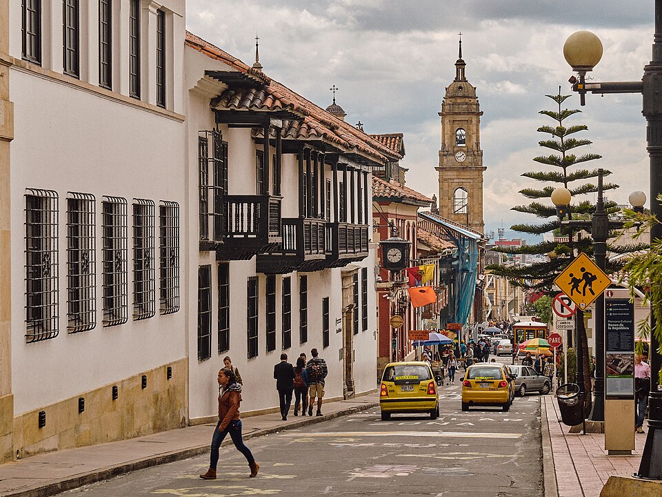 Ponto Turístico Bairro La Candelaria em Bogotá