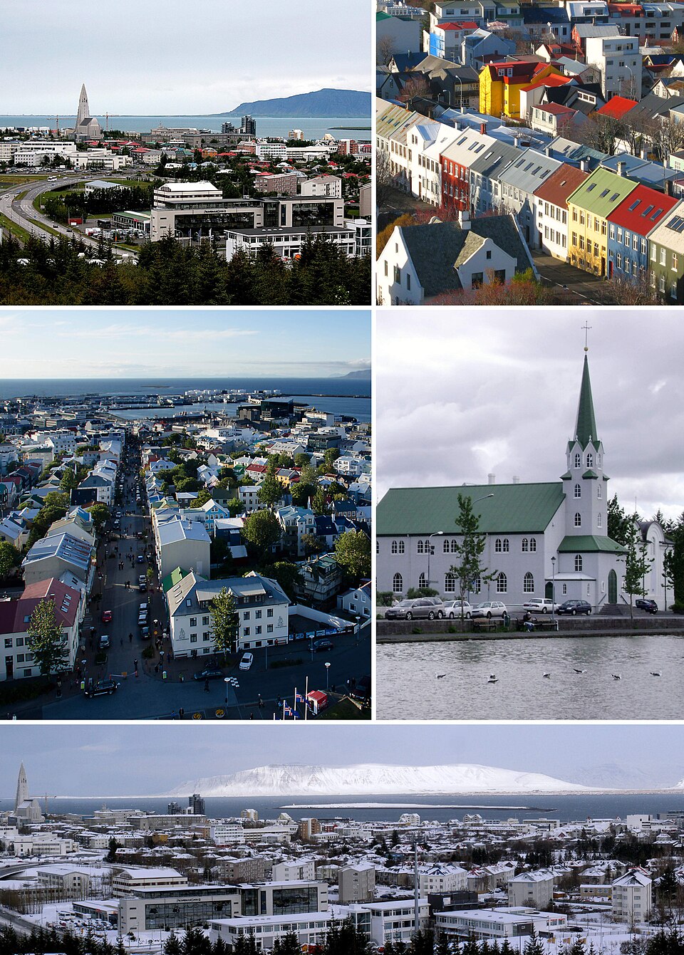 Ponto Turístico Lago Tjörnin em Reykjavík
