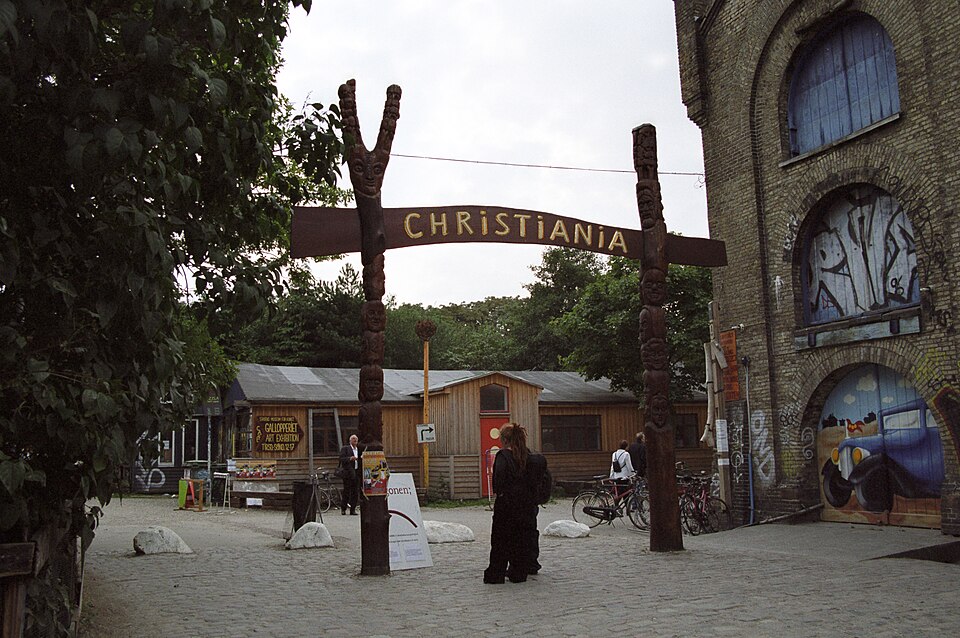 Ponto Turístico Cidade Livre de Christiania em Copenhaga