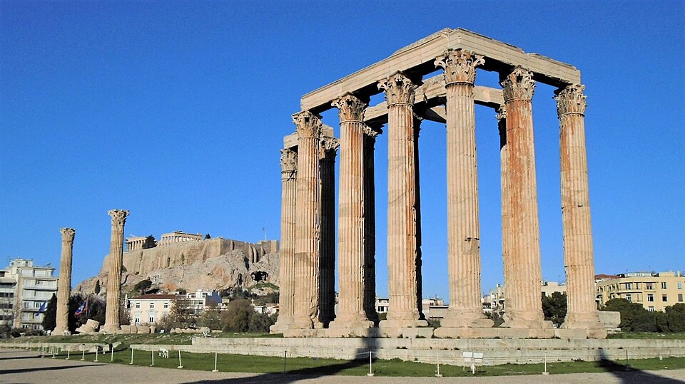 Ponto Turístico Templo do Olimpo de Zeus (Olympieion) em Atenas
