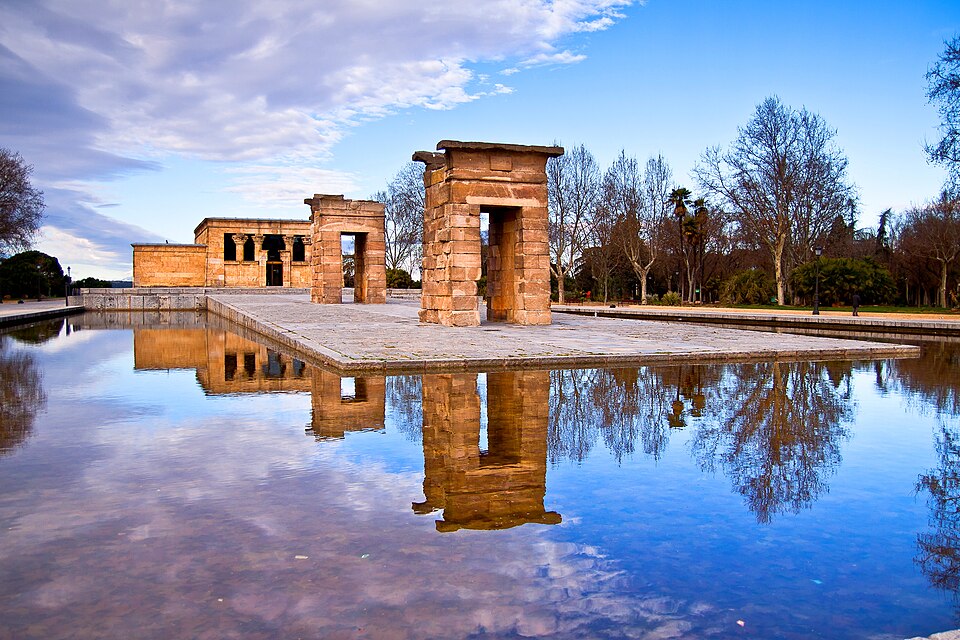 Ponto Turístico Templo de Debod em Madrid