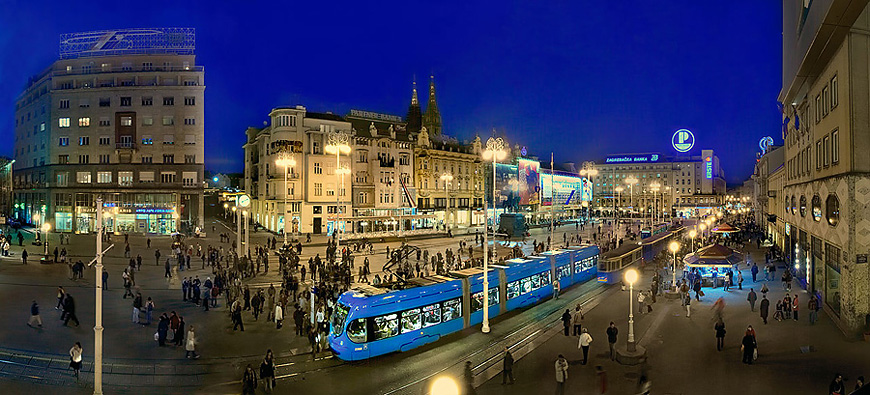 Ponto Turístico Praça Ban Jelačić (Piazza Ban Jelačić) em Zagreb